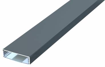 Flacher Design Kabelkanal mit Aluminium Abdeckung weiß